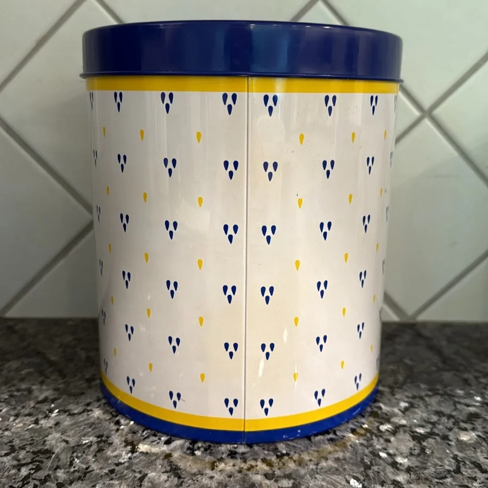Vintage Rosenthal Netter Blue & Yellow Bird 4 Pc. Tin Canister Set